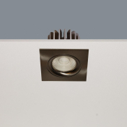 Artdelight Venice 2508 - spot encastrable - 80 x 80 mm, Ø 68 mm encastrable - 8W LED dimmable inclus - IP44 - acier mat