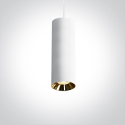 ONE Light Cylinder - lampe suspendue - Ø 7,5 x 224 cm - blanc