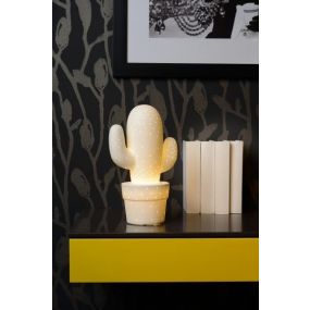 Lucide Cactus - lampe de table - 30 x 20 cm - blanc