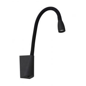 Lucide Galen-LED - lampe de chevet - 62 x 35 x 25 cm - 3W LED incl. - noir