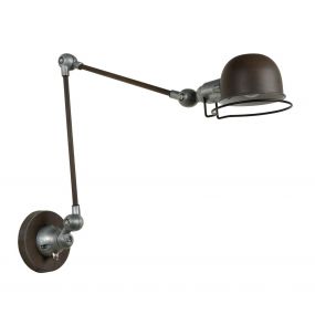 Lucide Honore - lampe murale avec interrupteur - 10 x 70 cm - rouille marron