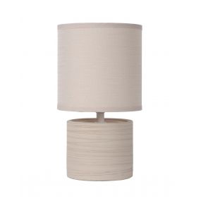 Lucide Greasby - lampe de table - 26cm - beige