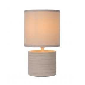 Lucide Greasby - lampe de table - 26cm - beige