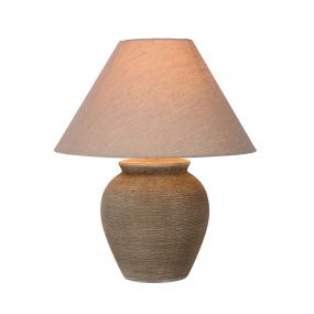Lucide Ramzi - lampe de table - 42 cm - marron