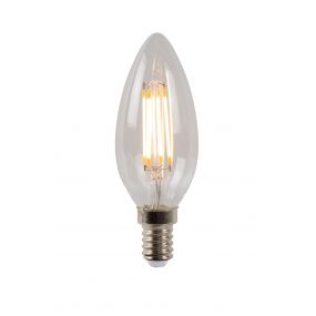 ampoule à incandescence bougie LED à intensité variable - 9,9 cm - E14 - 4W - 2700K - transparent