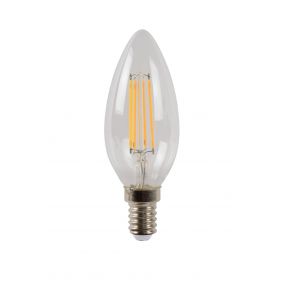 ampoule à incandescence bougie LED à intensité variable - 9,9 cm - E14 - 4W - 2700K - transparent