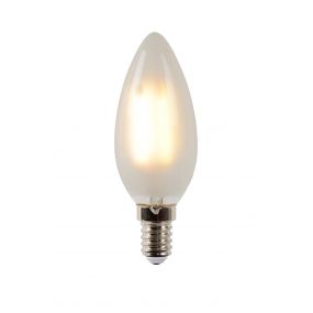 ampoule à incandescence bougie LED à intensité variable - 9,9 cm - E14 - 4W - 2700K - albâtre