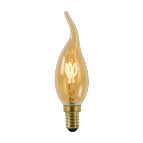 ampoule à filament LED à intensité variable - 11,5 cm - E14 - 3W - 2200K - ambre