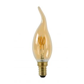 ampoule à filament LED à intensité variable - 11,5 cm - E14 - 3W - 2200K - ambre