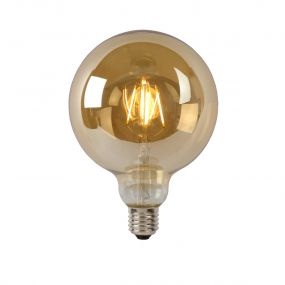 Lucide LED filament lamp - Ø 12,5 x 17,5 cm - E27 - 8W dimbaar - 2700K - amber