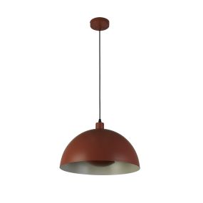 Searchlight Mars - lampe suspendue - Ø 40 x 150 cm - orange brûlé et crème