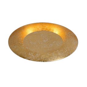 Lucide Foskal - plafonnier - Ø 34,5 x 7,3 cm - 12W LED inclus - laiton