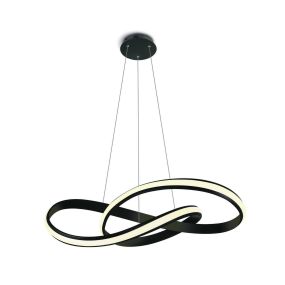 ONE Light Swirl - lampe suspendue - Ø 60 x 150 cm - 30W LED inclus - noir