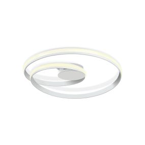 ONE Light Swirl - plafonnier - Ø 58 x 9,5 cm - 30W LED inclus - blanc