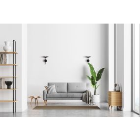 Maxlight Hana - applique murale - 17,5 x 21,8 x 21,2 cm - 6W LED inclus - noir