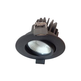 Artdelight Venice 2208 - spot encastré - Ø 80 mm, Ø 68 mm encastré - 8W LED dimmable inclus - IP44 - noir