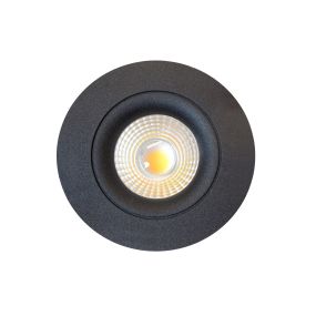 Artdelight Venice 2108 - spot encastré - Ø 80 mm, Ø 68 mm encastré - 8W LED dimmable inclus - IP44 - noir