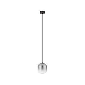 Nova Luce Aelia - lampe suspendue - Ø 14 x 150 cm - 3W LED inclus - noir mat et gris fumé
