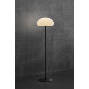Nordlux Sponge - lampadaire - rechargeable par câble USB - Ø 34 x 126 cm - 6,8W LED dimmable inclus - blanc et noir