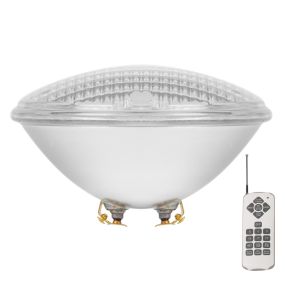 VK Lighting Pisina avec télécommande - Ø 17,8 x 10,8 cm - G53 - 18W LED inclus - IP68 - RGB - blanc