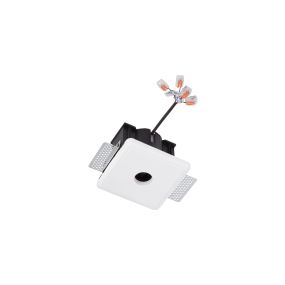 Nova Luce Imagine - base encastrée pour la série Imagine - 130 x 130 mm, dimension d’encastrement 131 x 131 mm - plâtre blanc