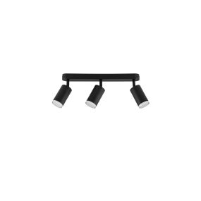 Nova Luce Mao - spot en saillie 3L - 5,5 x 16,5 x 38 cm - IP44 - noir sablé