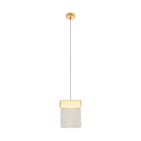 Maxlight Vetro - lampe suspendue - 13 x 13 x 180 cm - 4,5W LED dimmable inclus - or