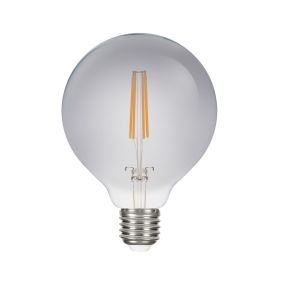 VK Lighting lampe à incandescence - Ø 9,5 x 13,2 cm - E27 - 8W dimmable - 2700K - fumé
