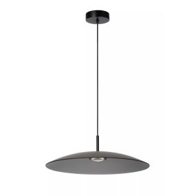 Lucide Menga - lampe suspendue - Ø 60 x 150 cm - 18,6W LED dimmable inclus - fumé