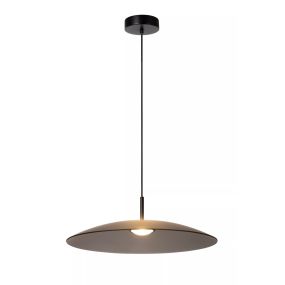 Lucide Menga - lampe suspendue - Ø 60 x 150 cm - 18,6W LED dimmable inclus - fumé