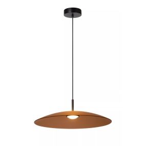 Lucide Menga - lampe suspendue - Ø 60 x 150 cm - 18,6W LED dimmable inclus - amber