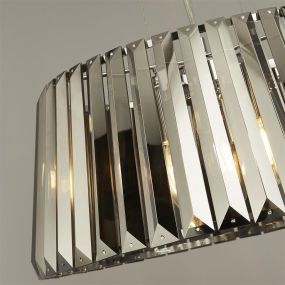 Searchlight Tiara - lampe suspendue - Ø 46 x 150 cm - chrome