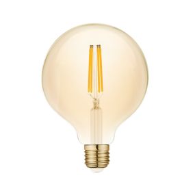 VK Lighting lampe à incandescence - Ø 9,5 x 13,2 cm - E27 - 7W dimmable - 2200K - ambre