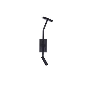 Nova Luce Logos - applique murale - 10 x 46 x 12,5 cm - 9W LED inclus - noir sablé