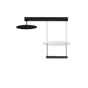 Nova Luce Diona - lampe suspendue - 80 x 60 x 40 cm - 35W dimmable LED inclus - noir sablé et blanc