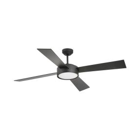 Faro Hydra - ventilateur de plafond avec lumière et télécommande - Ø 133 cm - 22W LED inclus - brun foncé et noir