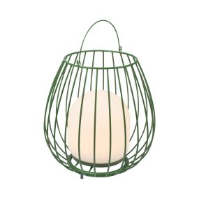 Nordlux Jim To-Go - lampe de table rechargeable pour extérieur - Ø 28 x 30,3 cm - 3W LED inclus - IP54 - vert