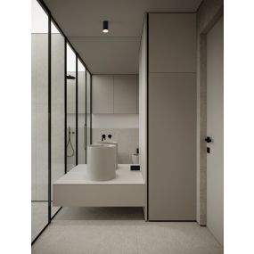 Nova Luce Mao - plafonnier - Ø 5,5 x 10,8 cm - IP44 - noir sablé