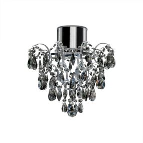 Searchlight Bathroom - lustre de salle de bain - Ø 36 x 38 cm - 4W LED inclus - IP44 - chrome