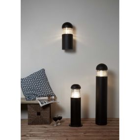 Searchlight Bronx - lampe de jardin - Ø 16 x 60 cm - IP65 - noir