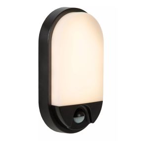 Lucide Hups IR - applique murale extérieure avec détecteur - 11,9 x 4,5 x 21,2 cm - 10W LED inclus - IP54 - noir