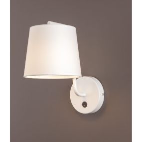 Maxlight Chicago - applique murale avec interrupteur - 20 x 29 x 32 cm - blanc