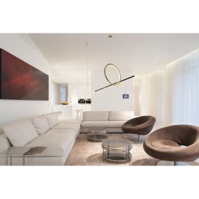 Maxlight Lozanna - lampe suspendue - 100 x 30 x 150 cm - 18W LED inclus - or