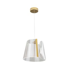 Maxlight Seda - lampe suspendue - Ø 31 x 146 cm - 8W LED inclus - or