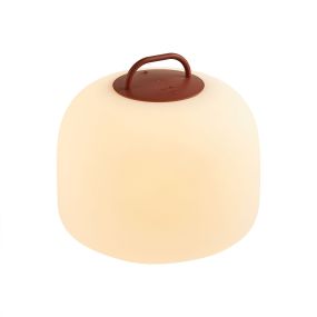 Nordlux Kettle To-Go 36 - lampe de table rechargeable pour extérieur - 36 x 30,8 cm - 6,8W LED inclus - IP65 - blanc et rouge
