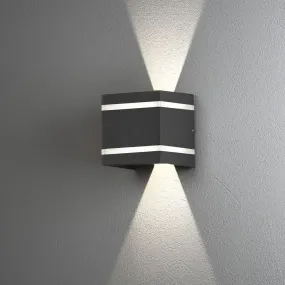 Konstsmide Cremona - applique murale extérieure - 14 x 11 x 14 cm -  6W LED inclus - IP54 - anthracite