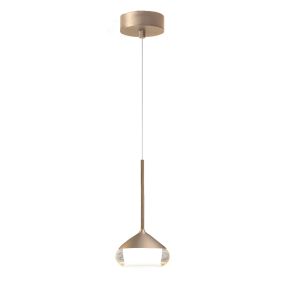 Artdelight Phoenix – suspension – Ø 11,6 x 8,2 cm – 7W LED dimmable inclus – champagne