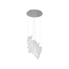Maxlight Silk - lampe suspendue - Ø 55 x 180 cm - 15W LED dimmable inclus - chrome