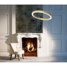 Maxlight Luxury - lampe suspendue - Ø 70 x 250 cm - 43W LED dimmable inclus - gold