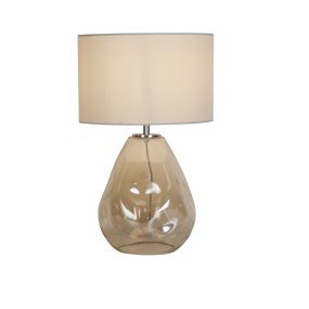 Searchlight Devon - lampe à poser - Ø 28 x 45 cm - champagne